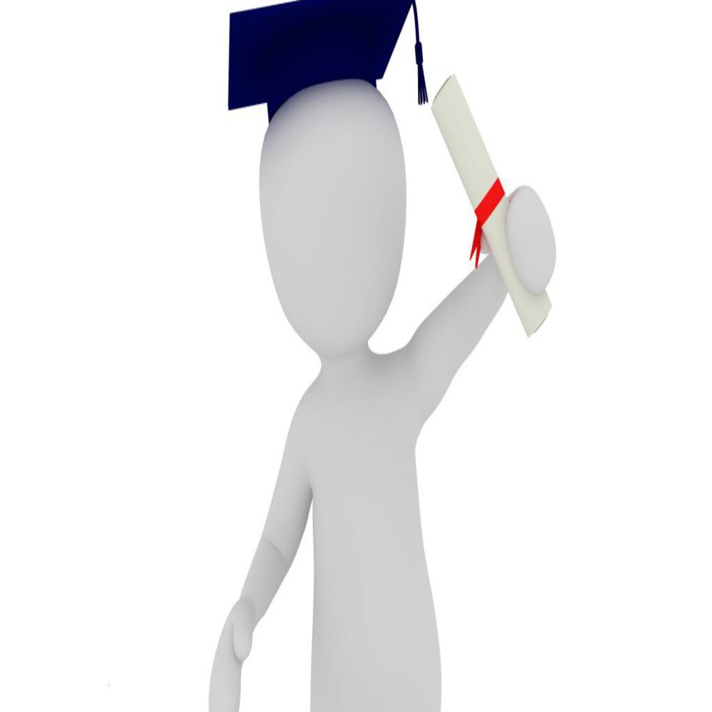 Figur mit Diplom