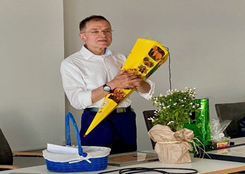 Prof. Klaus bei seiner Abschiedsfeier