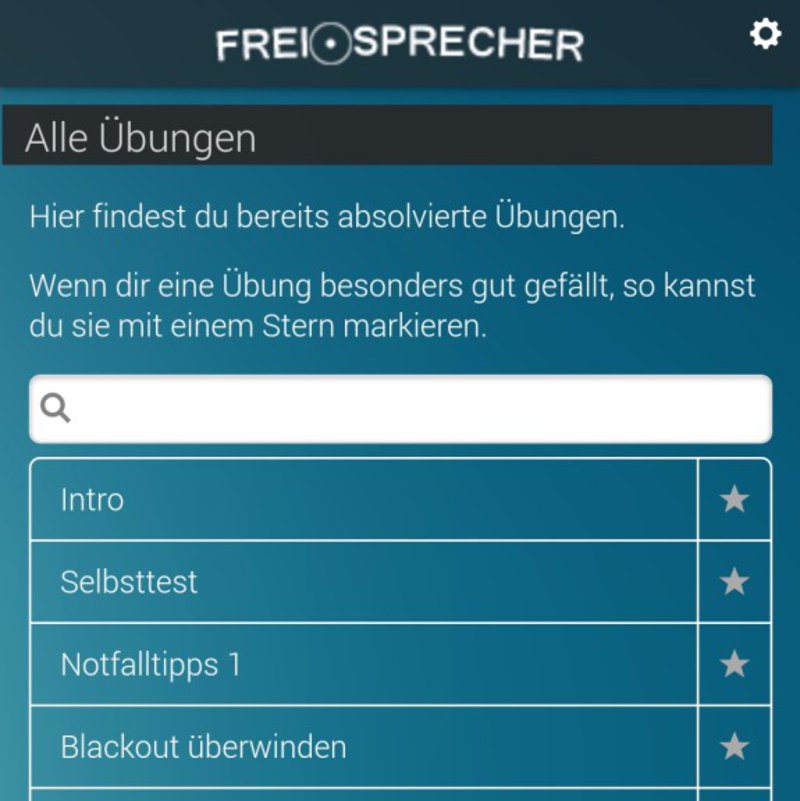 Die Bedienoberfläche einer App, die dazu aufruft Eingaben zu tätigen.