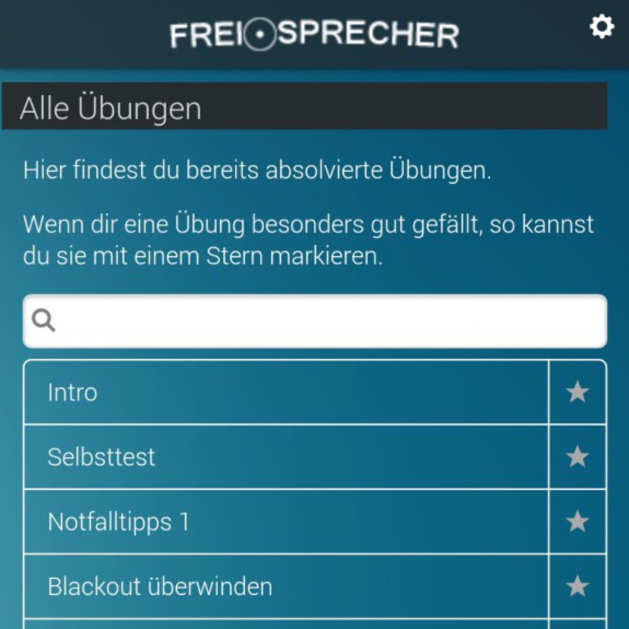 Die Bedienoberfläche einer App, die dazu aufruft Eingaben zu tätigen.