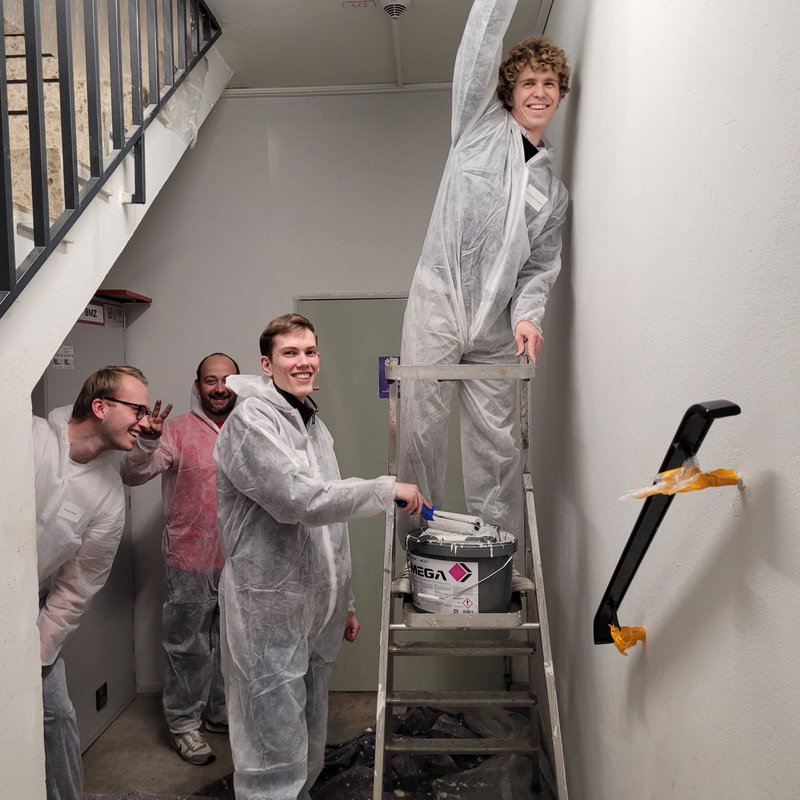 Streichen des Flures