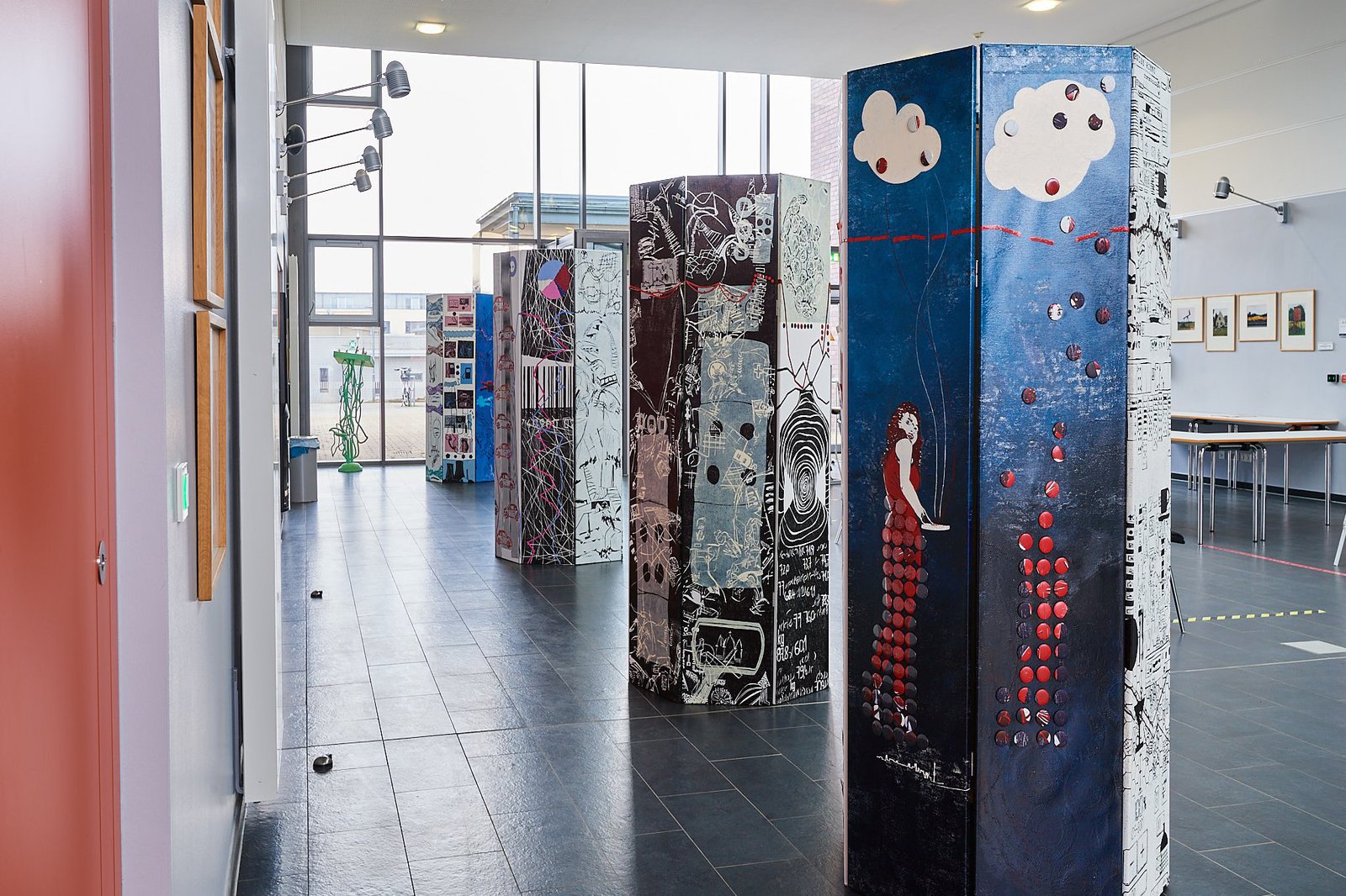 Installation von Karin Hilbers im Foyer des Audimax