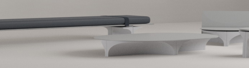 Ensemble des Textilbetonmöbel-Entwurfs ((c) Arista Meier, Sören Herber)