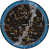 Sternkarte im Winter