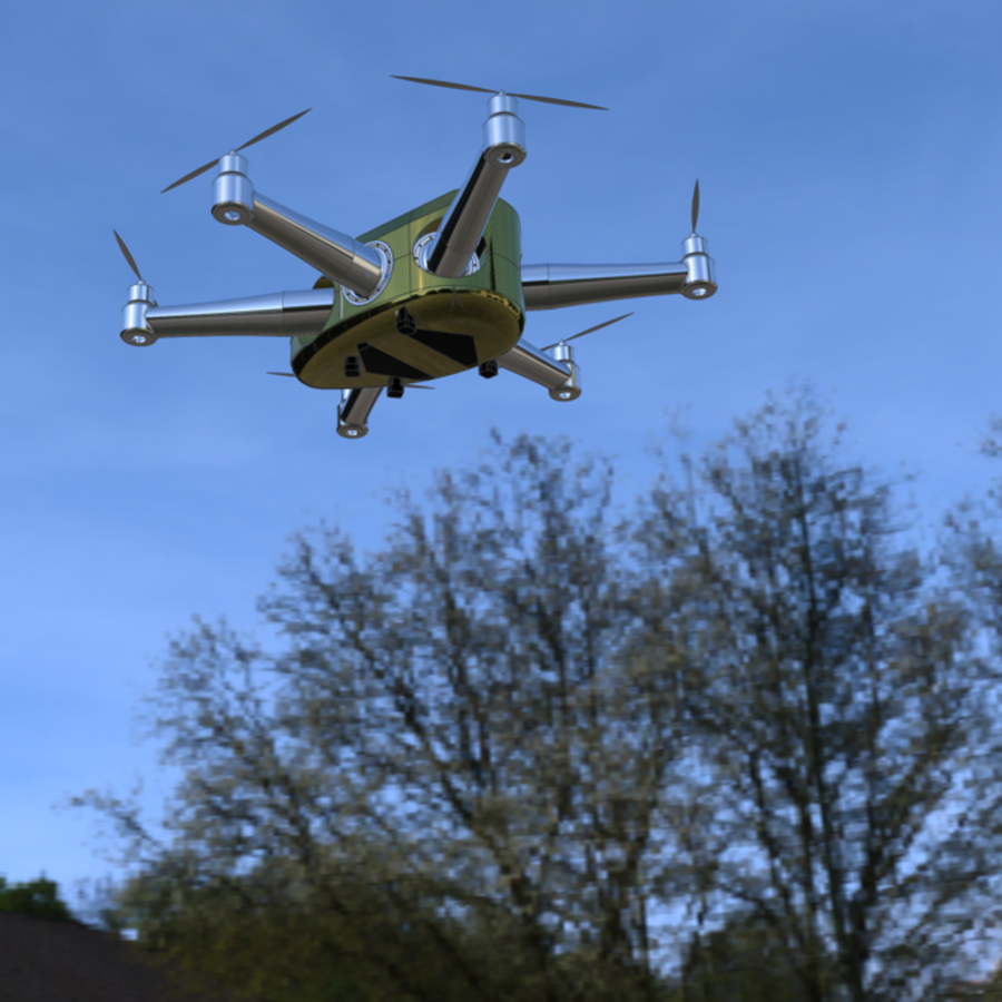 (BU: Erste Designstudie einer Leichtbau-Lastdrohne