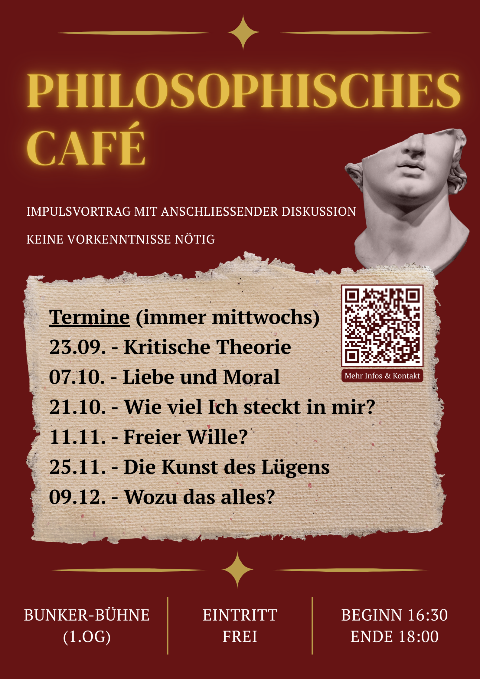 Termine Philosophisches Cafe WS 2026/27 Termine Philosophisches Cafe WS 2026/27