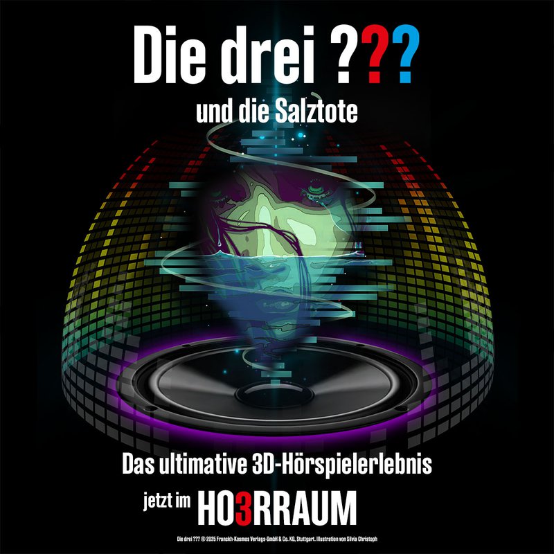 Ankündigungsvisual "Die drei ??? und die Salztote"