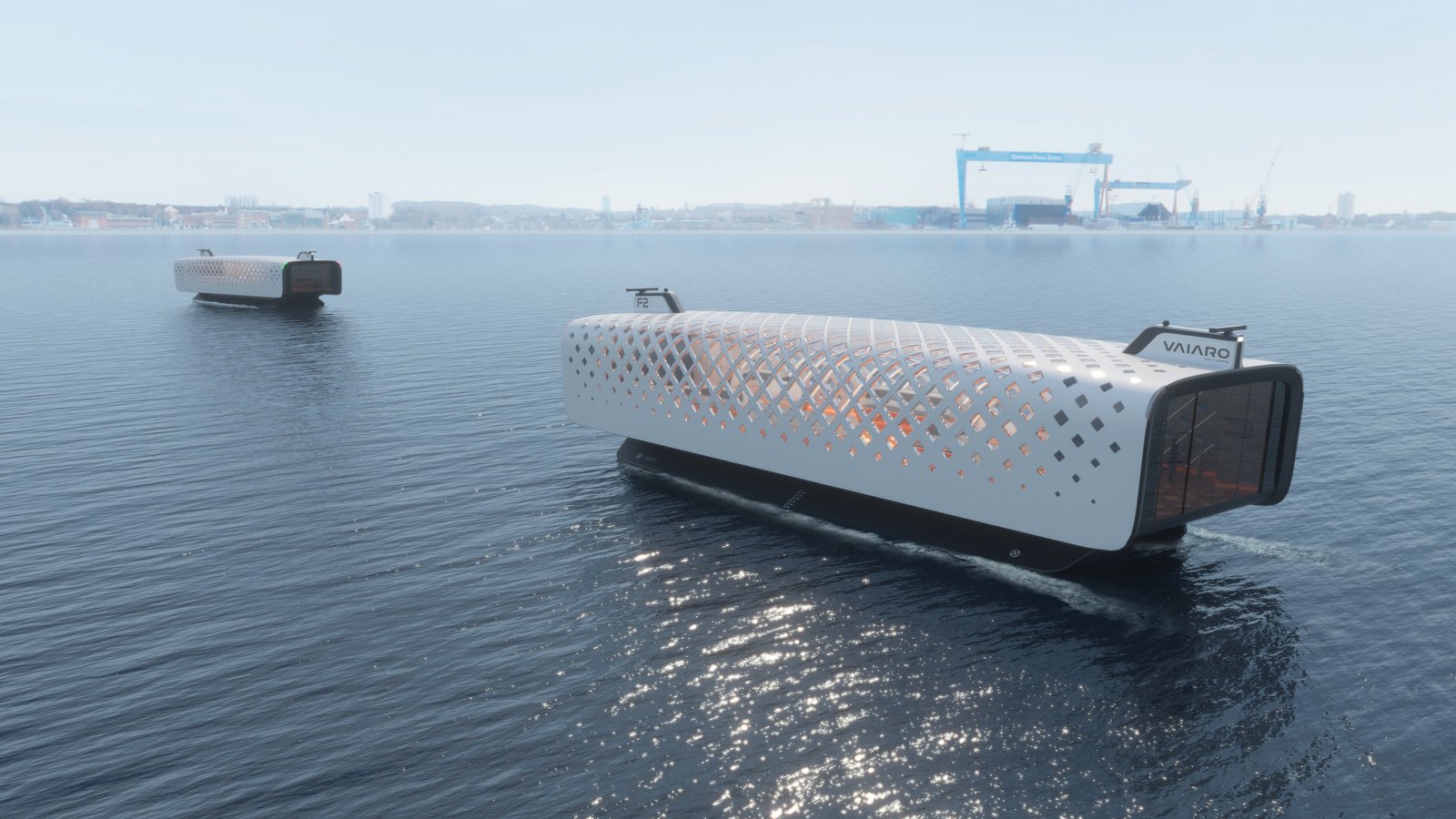 Elektrofähre auf dem Wasser