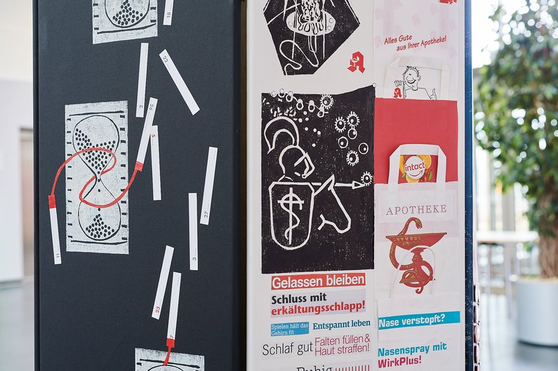 Nahaufnahme einer Werksäule