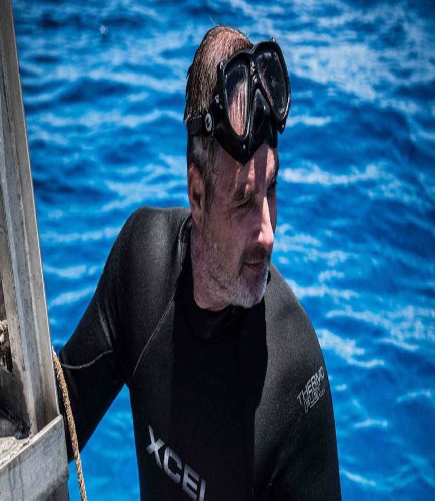 Ging mit den riesigen Säugetieren tauchen: Daniel Opitz aus Kiel. Foto: Ocean Mind