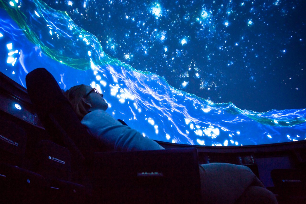 A view of the starry sky at the Mediendom at Kiel University of Applied Sciences