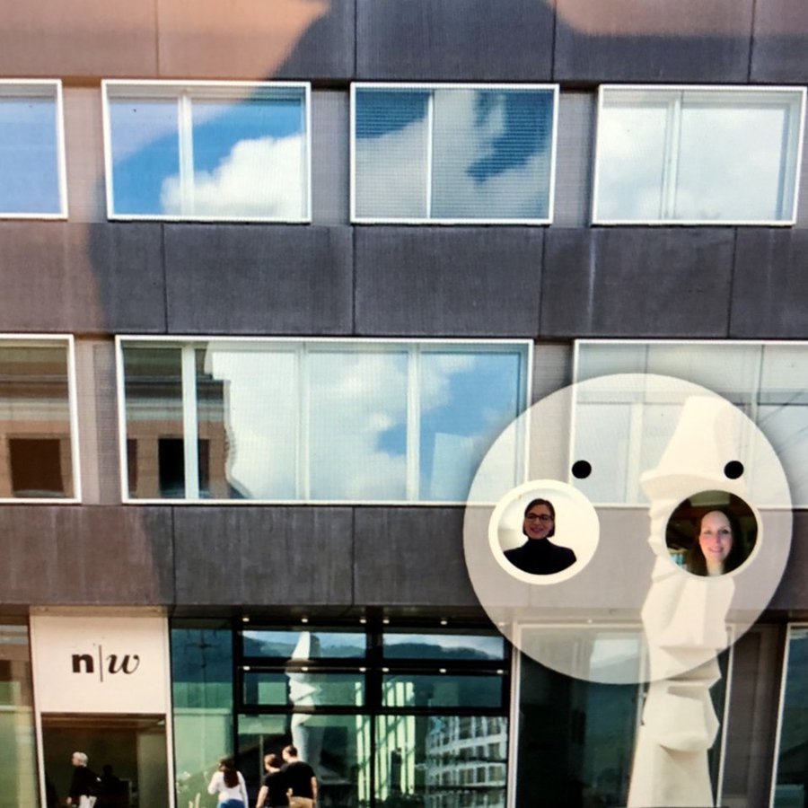 Collage aus Tagungsgebäude und den Protraits der Vortragenden