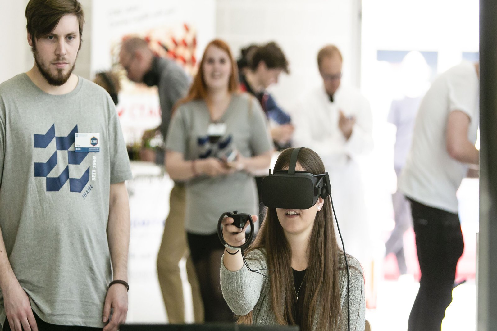 Auf dem Campus der Ideen gaben zahlreiche Projekte Einblick in ihre Arbeit. Das LINK-Labor zum Beispiel lud in virtuelle Welten ein. Foto: Molter
