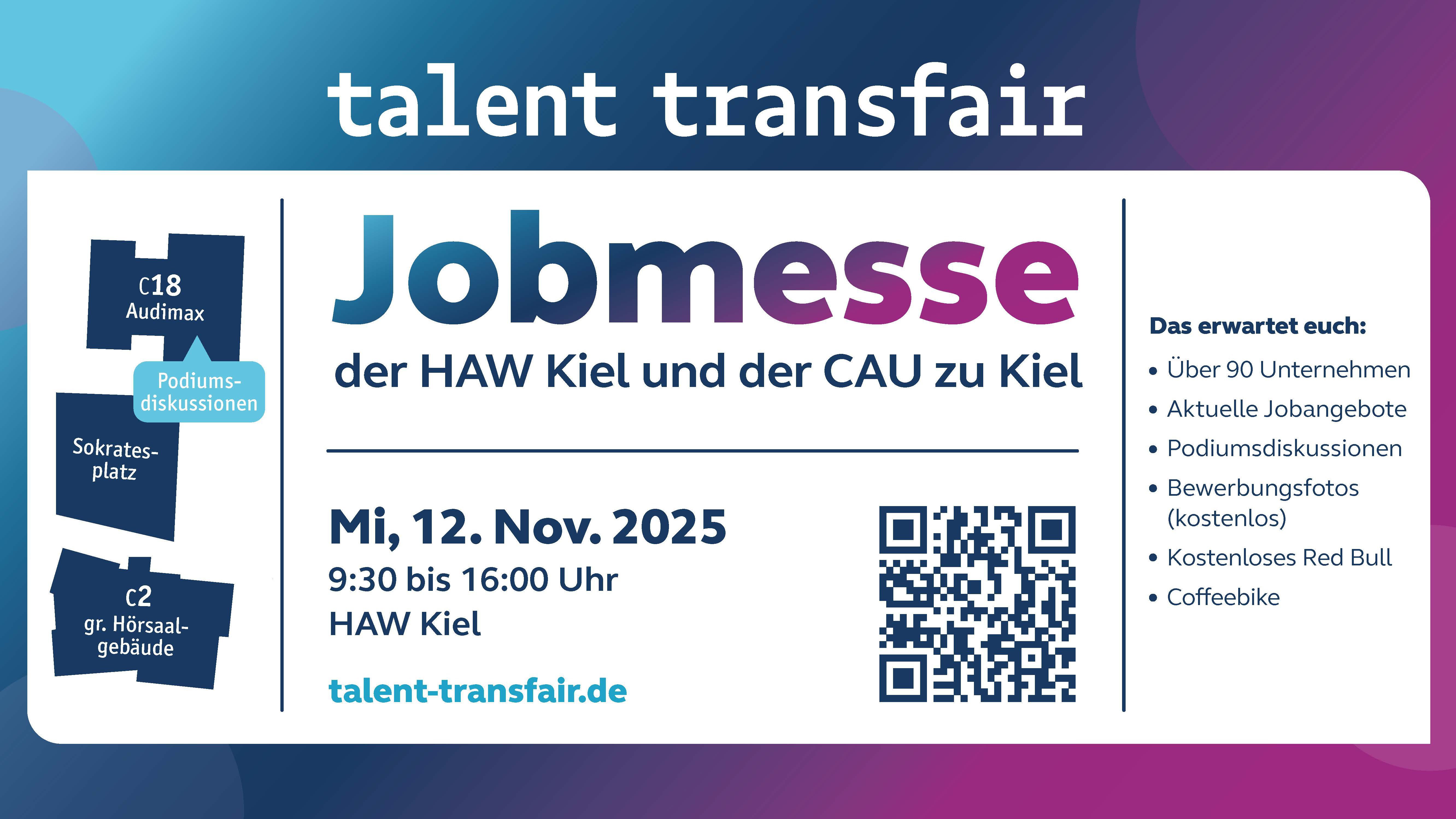 Flyer Jobmesse talent transfair 2025