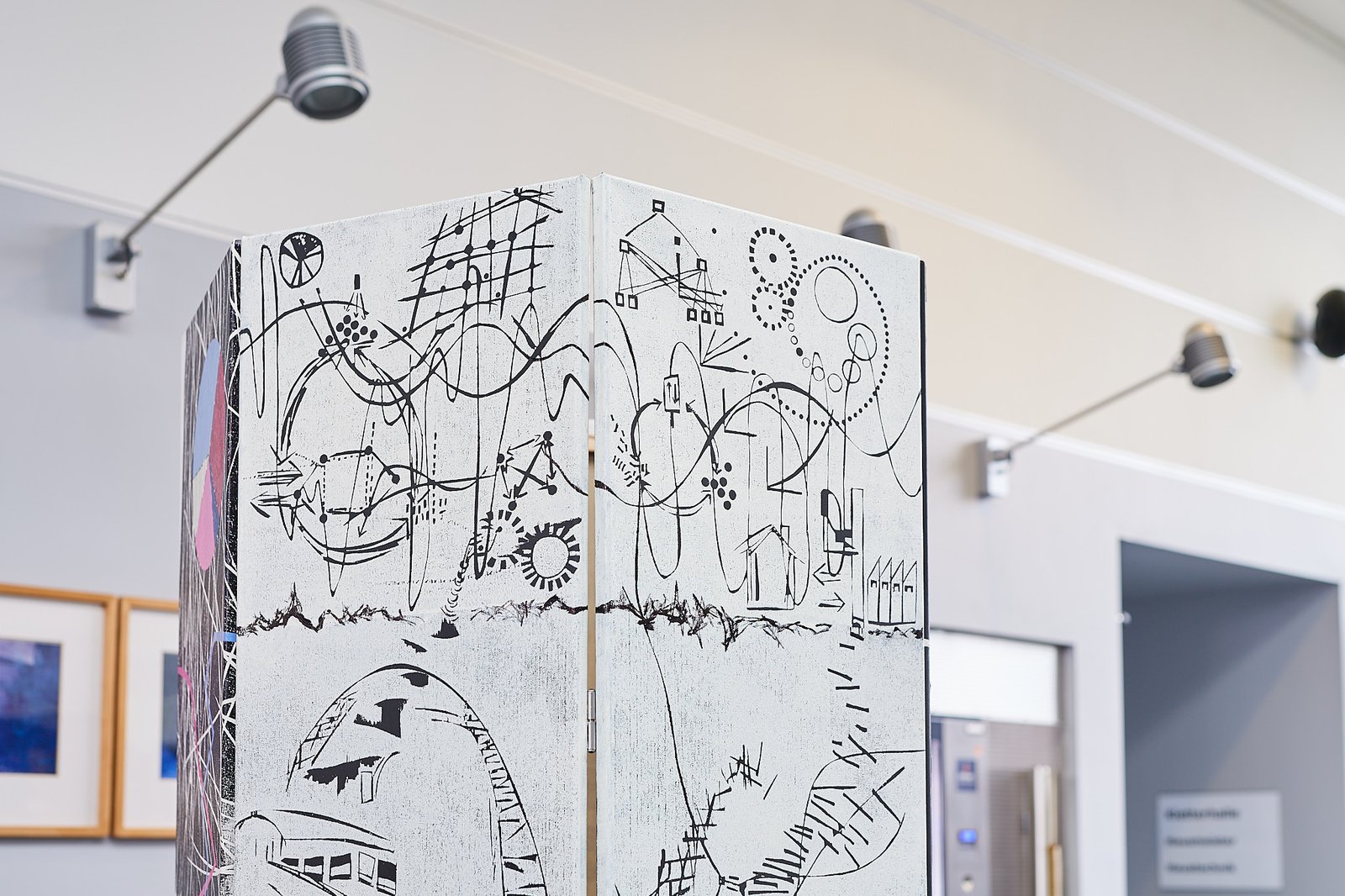 Leinwände miteinander optisch verbunden