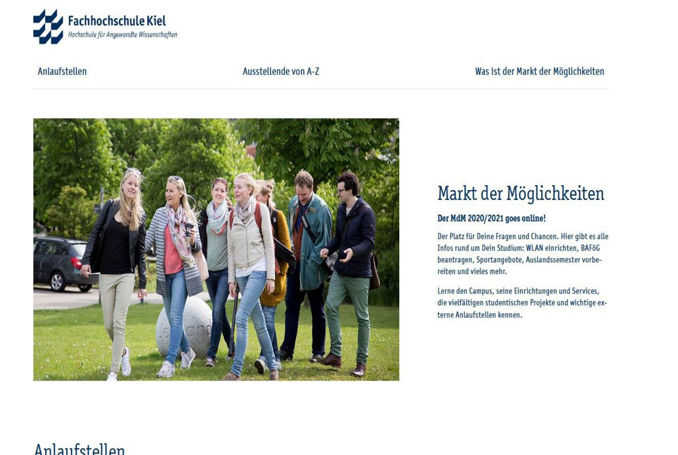 ein Screenshot von der Website