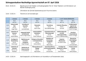 Programm Schnupperstudium 2026