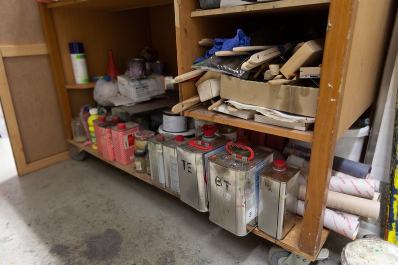 Materialien des Künstlers