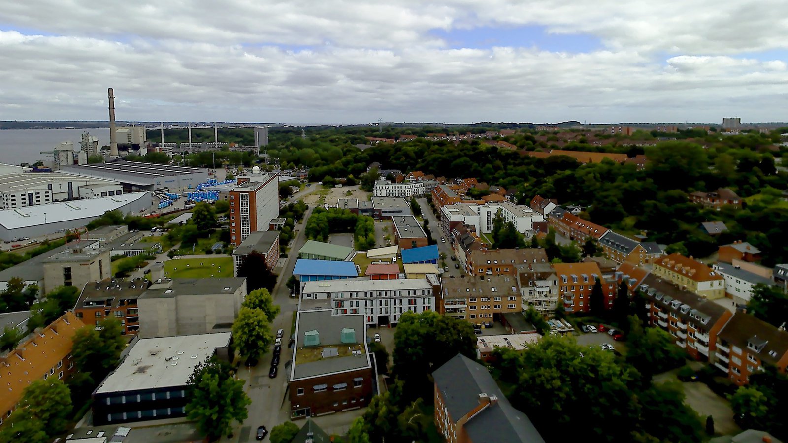 Die FH Kiel abgelichtet aus der Vogelperspektive.