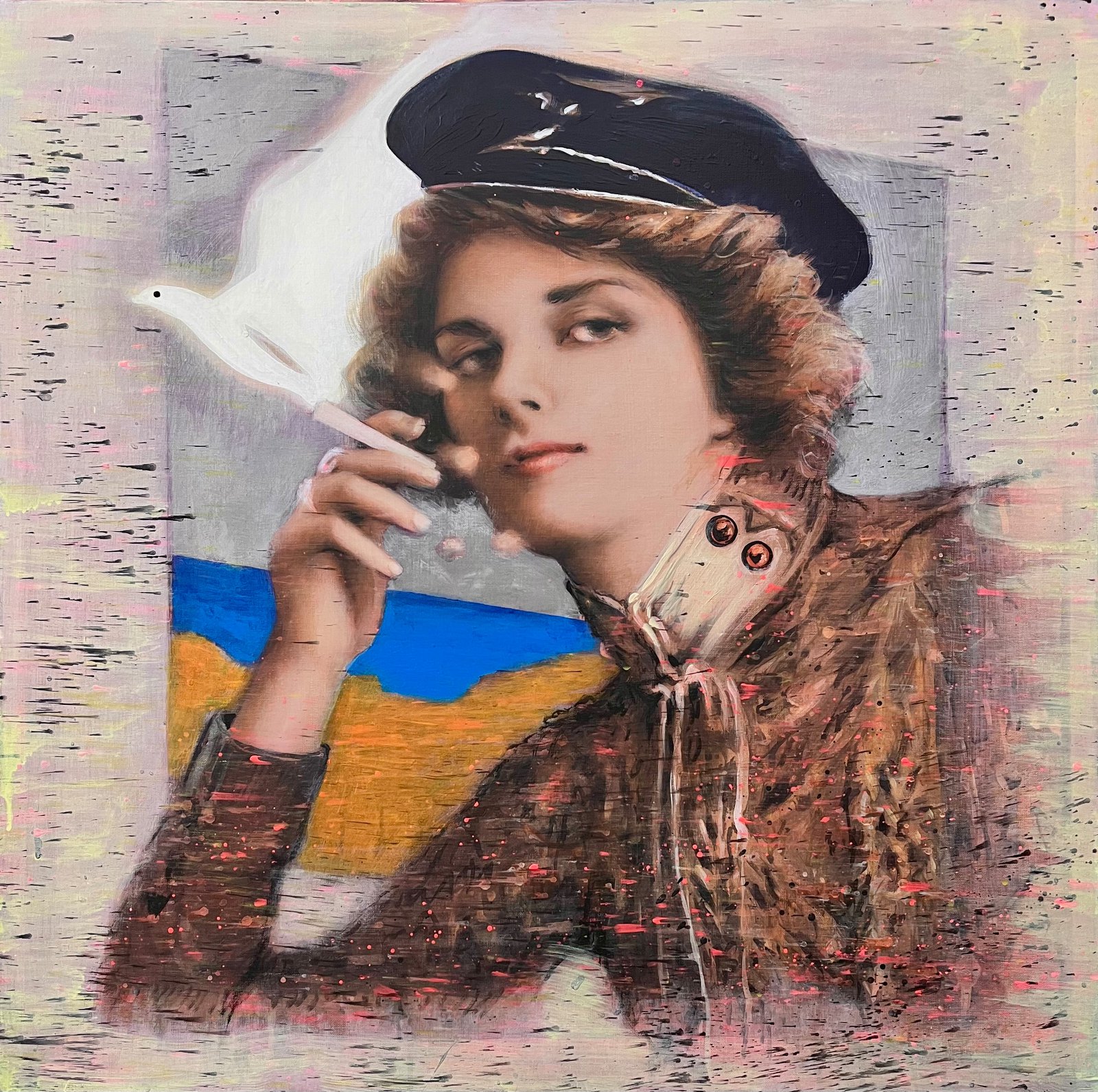 Anna Lena Straube, „Wenn Du ein Schiff bauen willst …“, 2026, Acryl auf Leinwand, 80 × 80 cm