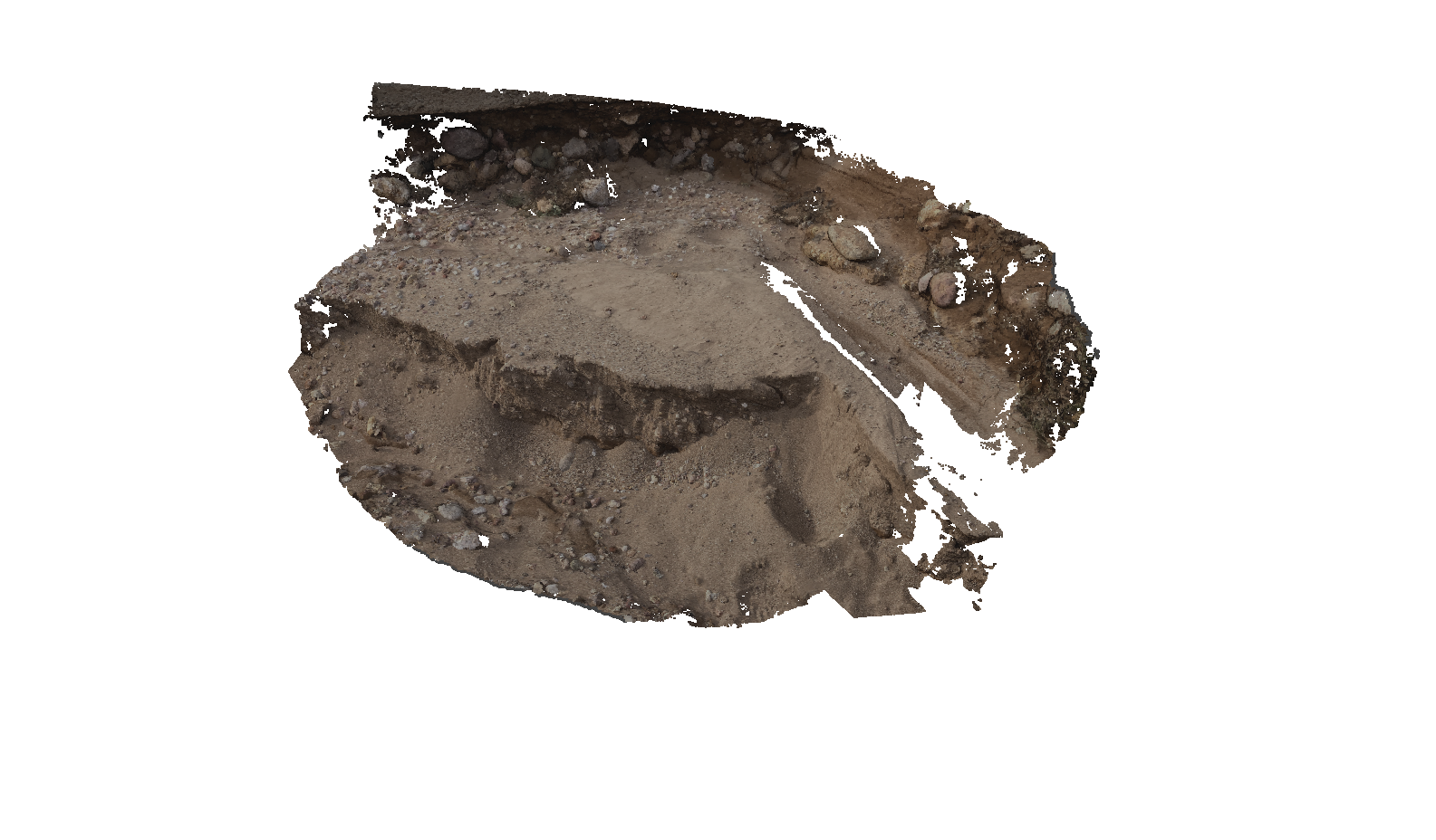 3D-Rekonstruktion eines Flussbetts.