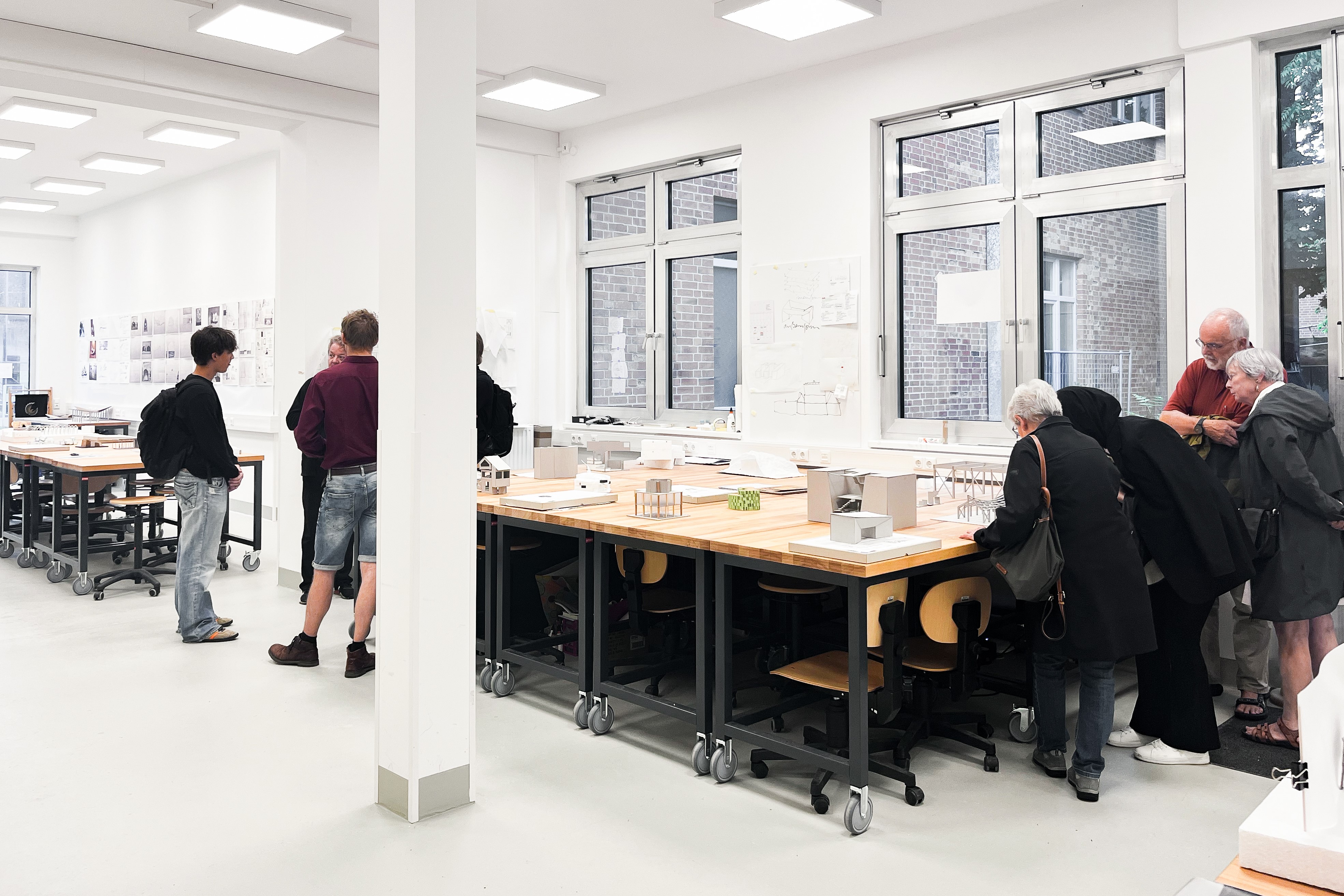 Blick ins offene Labor der Architekten