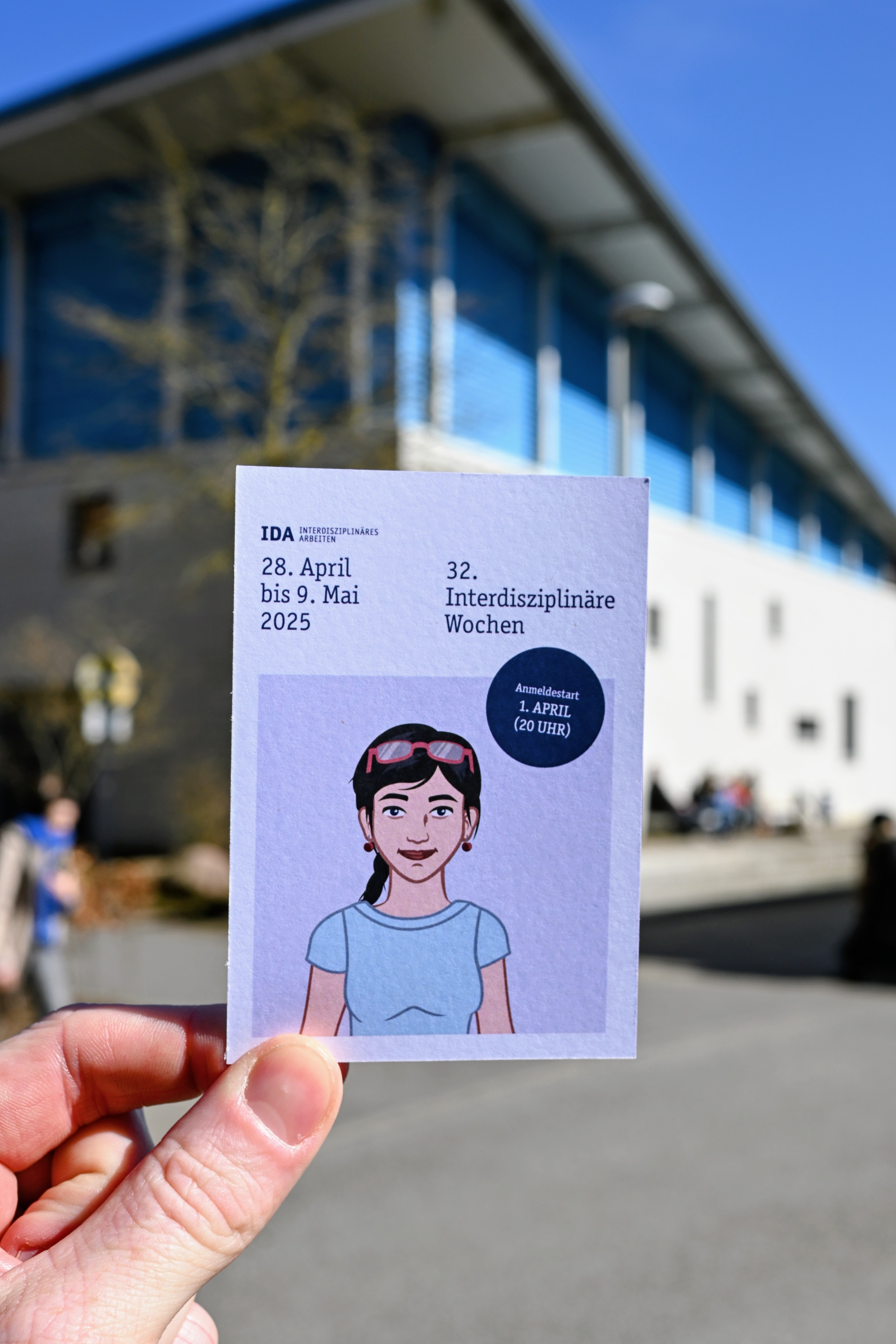 Vom 28. April bis 9. Mai 2025 finden die 32. Interdisziplinären Wochen (IDW) statt. Vom 28. April bis 9. Mai 2025 finden die 32. Interdisziplinären Wochen (IDW) statt.