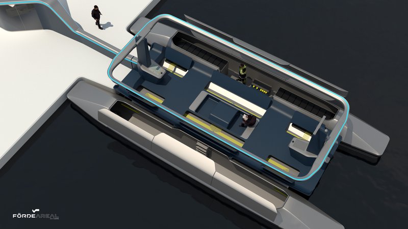 grafische Darstellung einer potentiellen autonomen Fähre