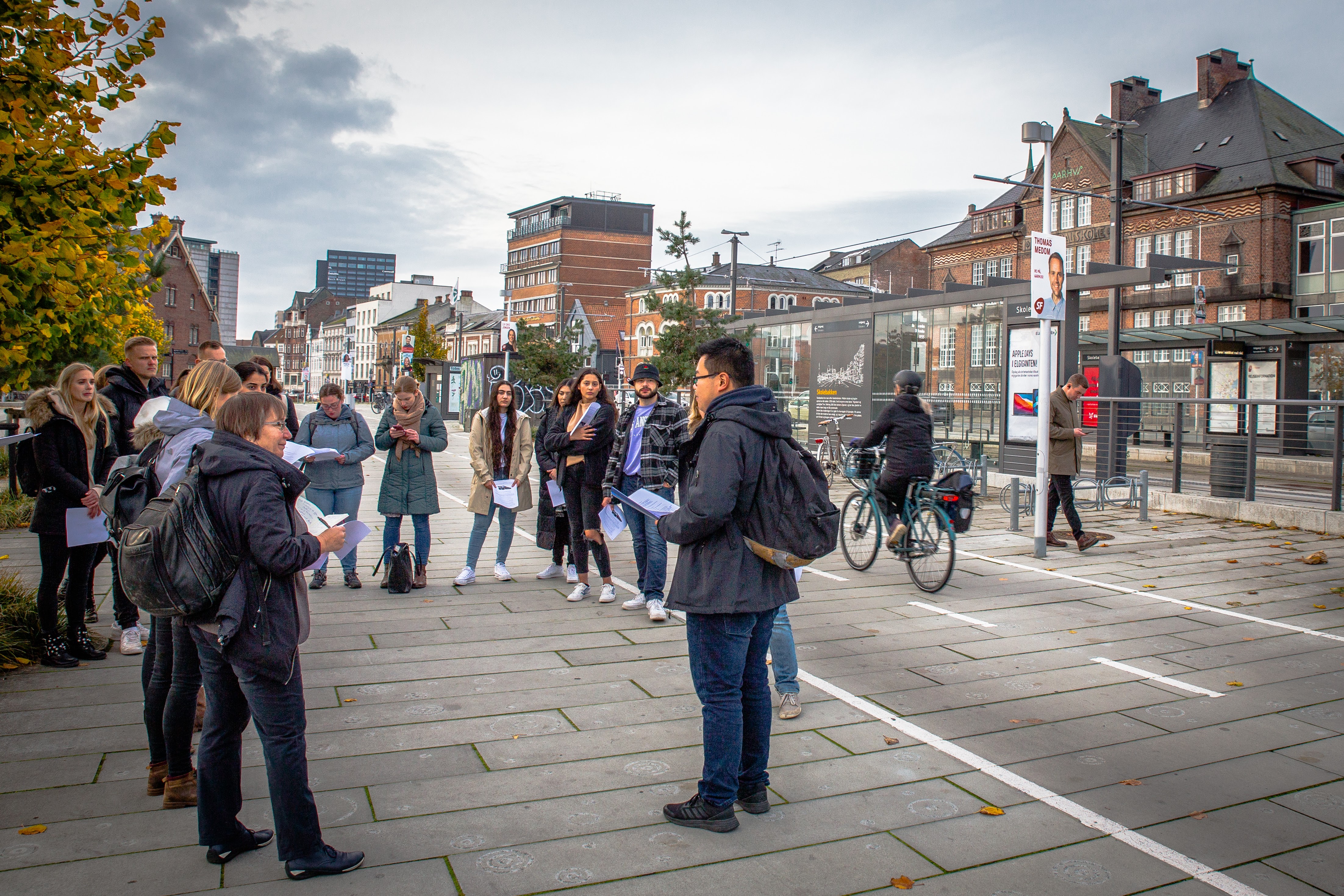 eine Gruppe Studierender in Aarhus