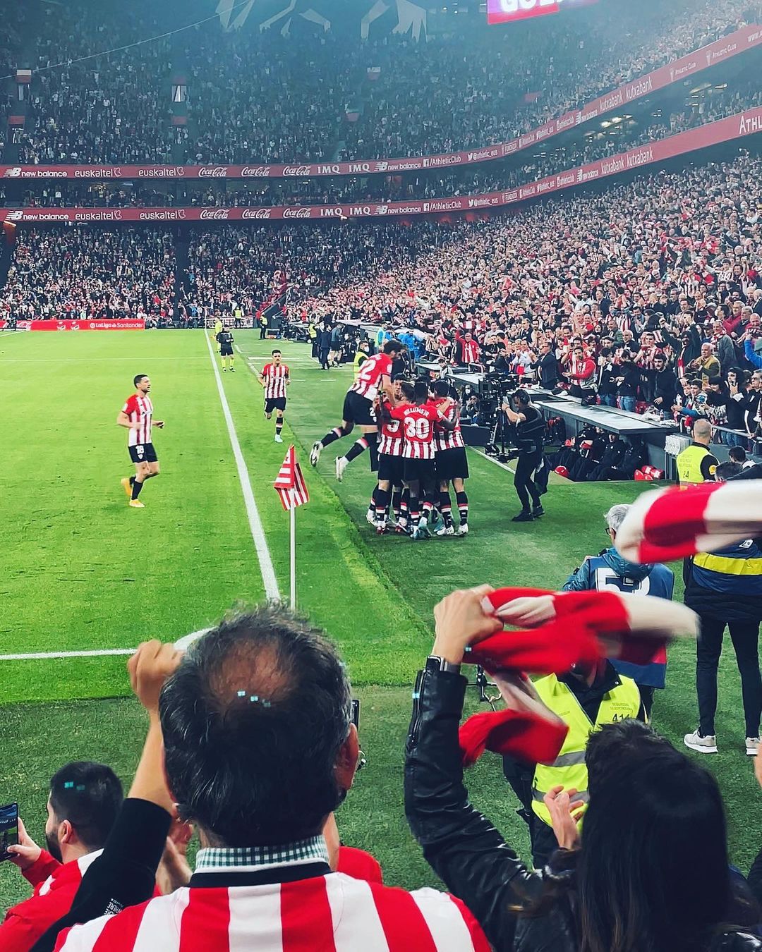 Fußballspiel im Stadion in Bilbao