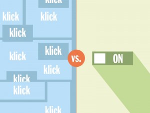 Die Grafik illustriert digitales Klickverhalten.