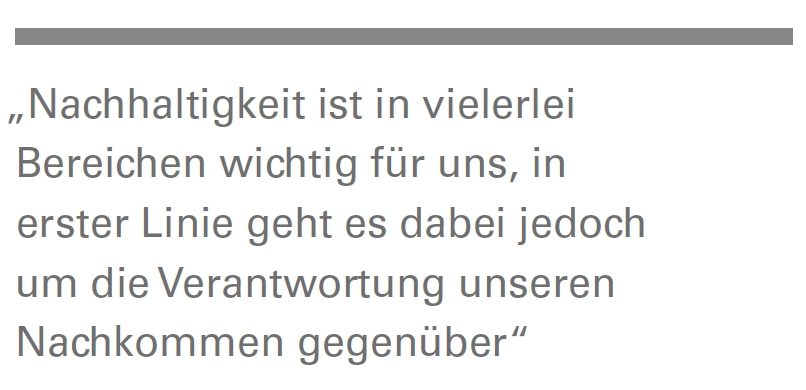 Die Grafik sagt, dass Nachhaltigkeit, besonders für kommende Generationen mitbedacht werden muss.